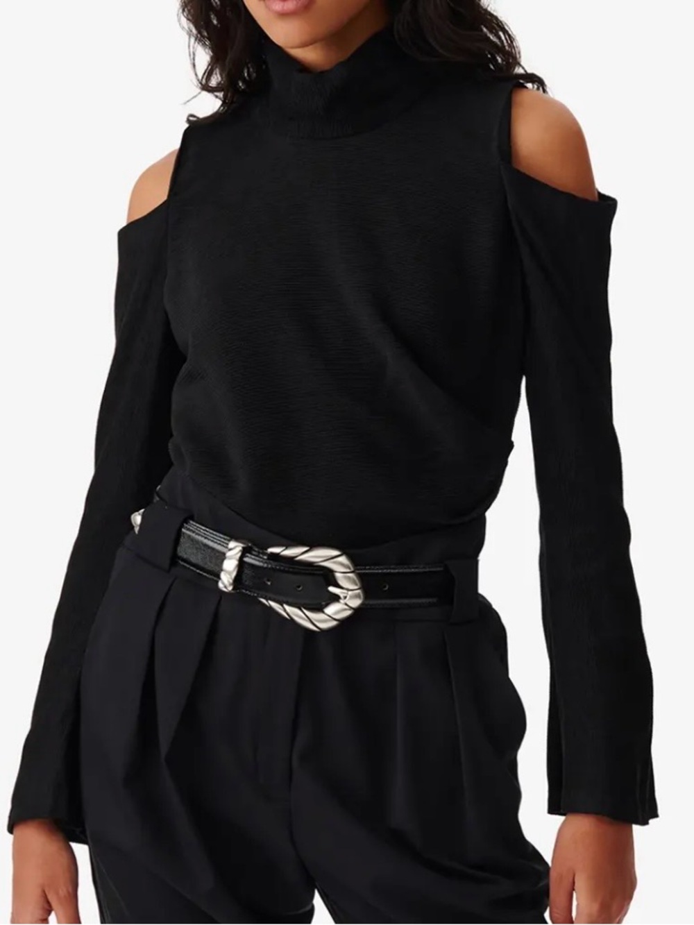 IRO black cold shoulder top